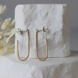 Gold Filled J-Shaped Studs