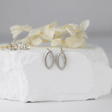 Tiny Silver Leaf Studs