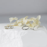 Tiny Silver Leaf Studs