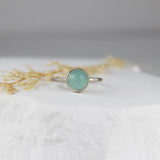 Aqua Chalcedony Ring