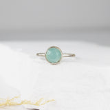 Aqua Chalcedony Ring