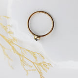 Grey Diamond Ring in 14k Gold