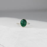 Carved Green Onyx Ring