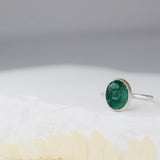 Carved Green Onyx Ring