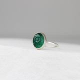 Carved Green Onyx Ring