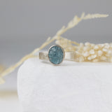 Carved Aquamarine Ring