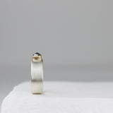Grey Diamond Ring with Thick Band