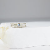 Moonstone Ring with Double Band