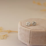 Silver Flower Studs