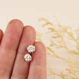 Silver Flower Studs