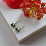 Oval Emerald Studs