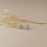 Silver Flower Studs