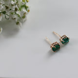 Oval Emerald Studs