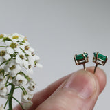 Oval Emerald Studs