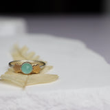 Chalcedony Floral Ring