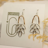 Silver and Gold Fern Earrings