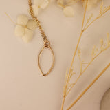 Gold Open Leaf Necklace